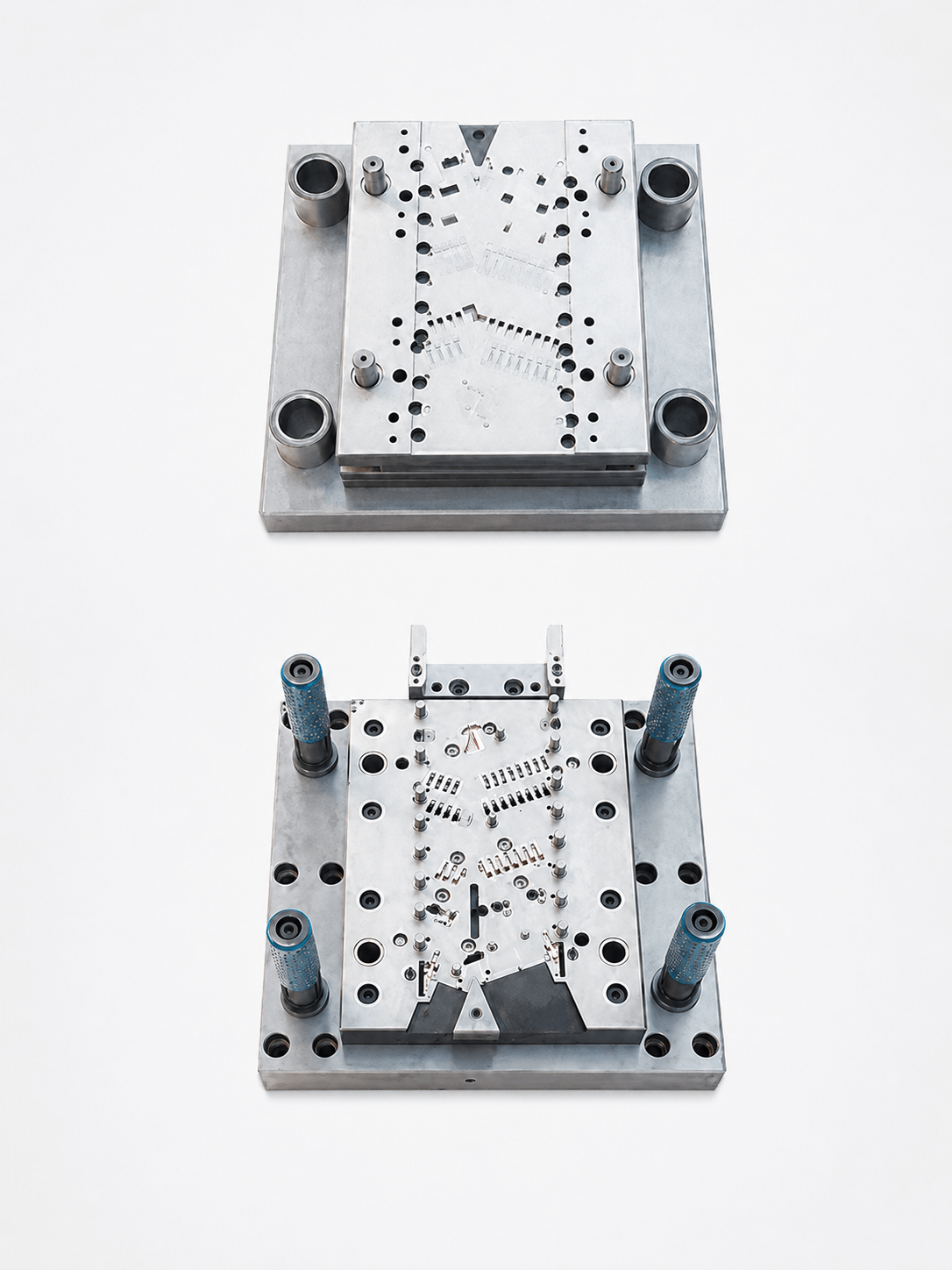 Progressive die tooling for precision automotive parts